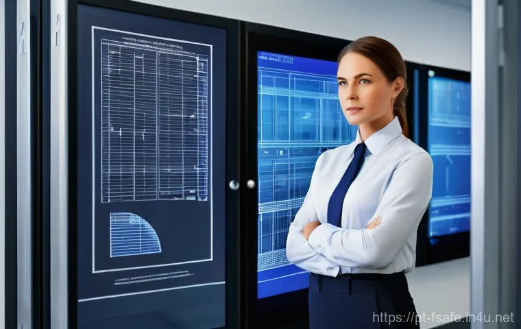 소방안전관리사와 비상대응 매뉴얼 - **Prompt 1: The Fire Safety Maestro at Work**
"A confident and astute female fire safety manager...